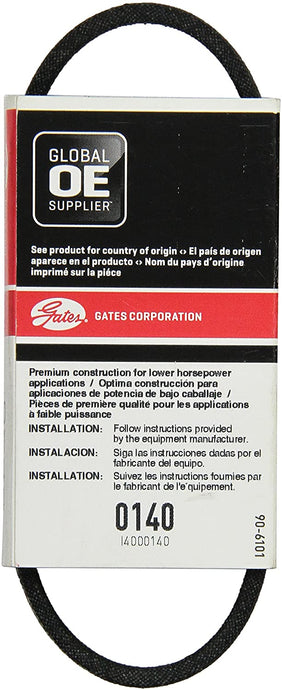 Gates 0140 Truflex V-Belt, 2L Section, 1/4