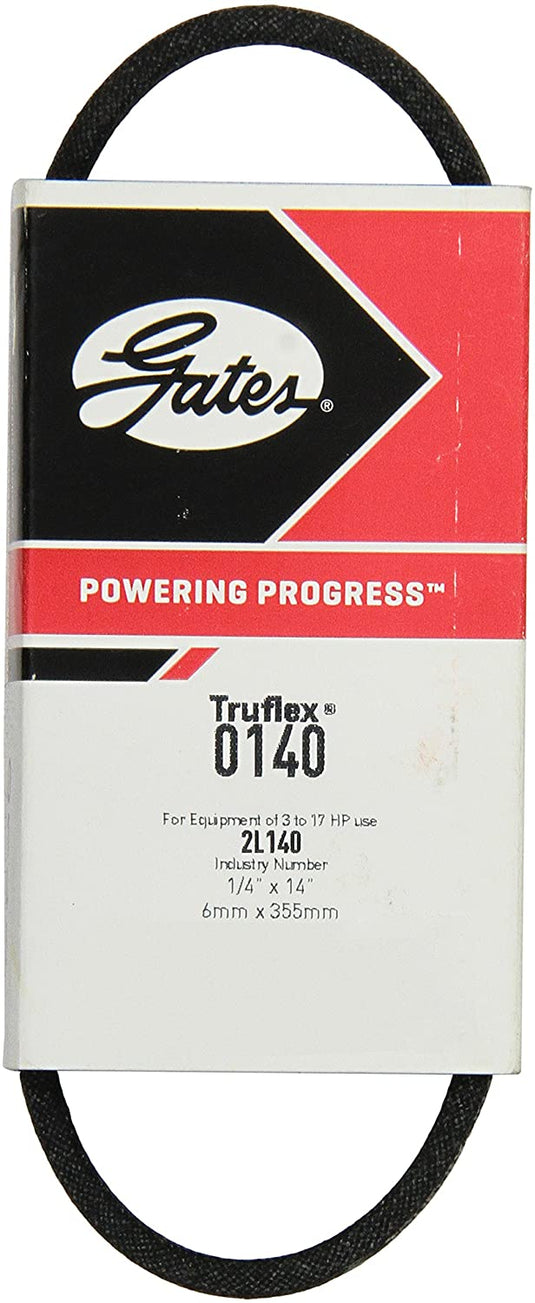 Gates 0140 Truflex V-Belt, 2L Section, 1/4" Width, 1/8" Height, 14.0" Belt Outside Circumference